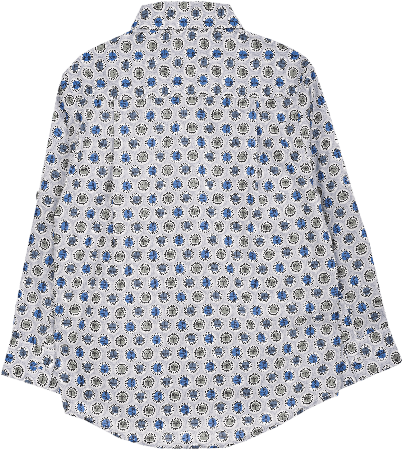 Boy - Oliver 100% Cotton Classic Shirt with Geometrical Pattern
