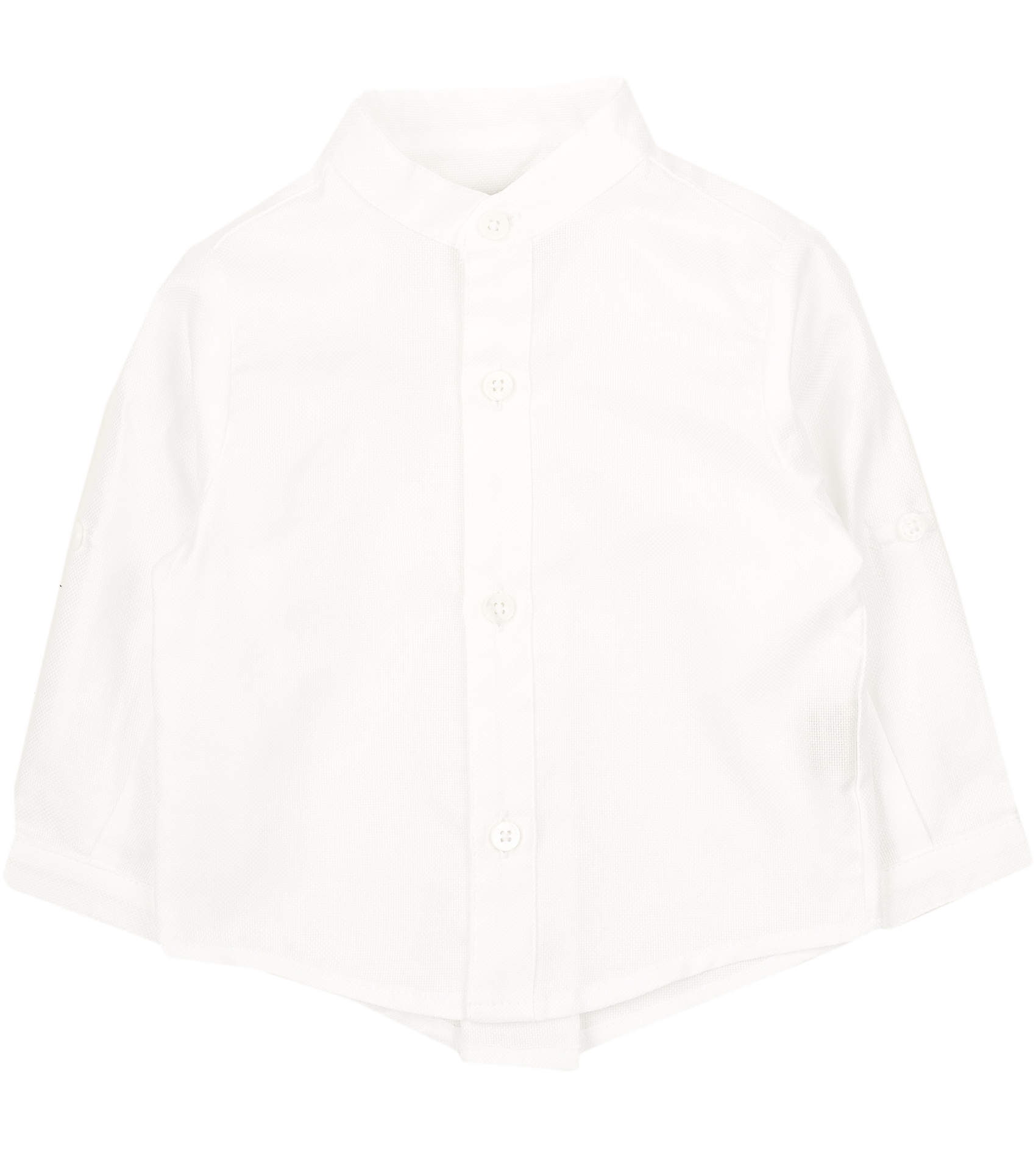 Baby Boy - Bruno 100% Cotton Grandad Shirt With Roll-Up Sleeves