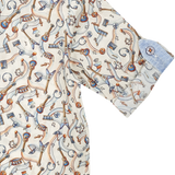 Baby Boy - Mika 100% Cotton Grandad Collar Shirt With Internal Contrast