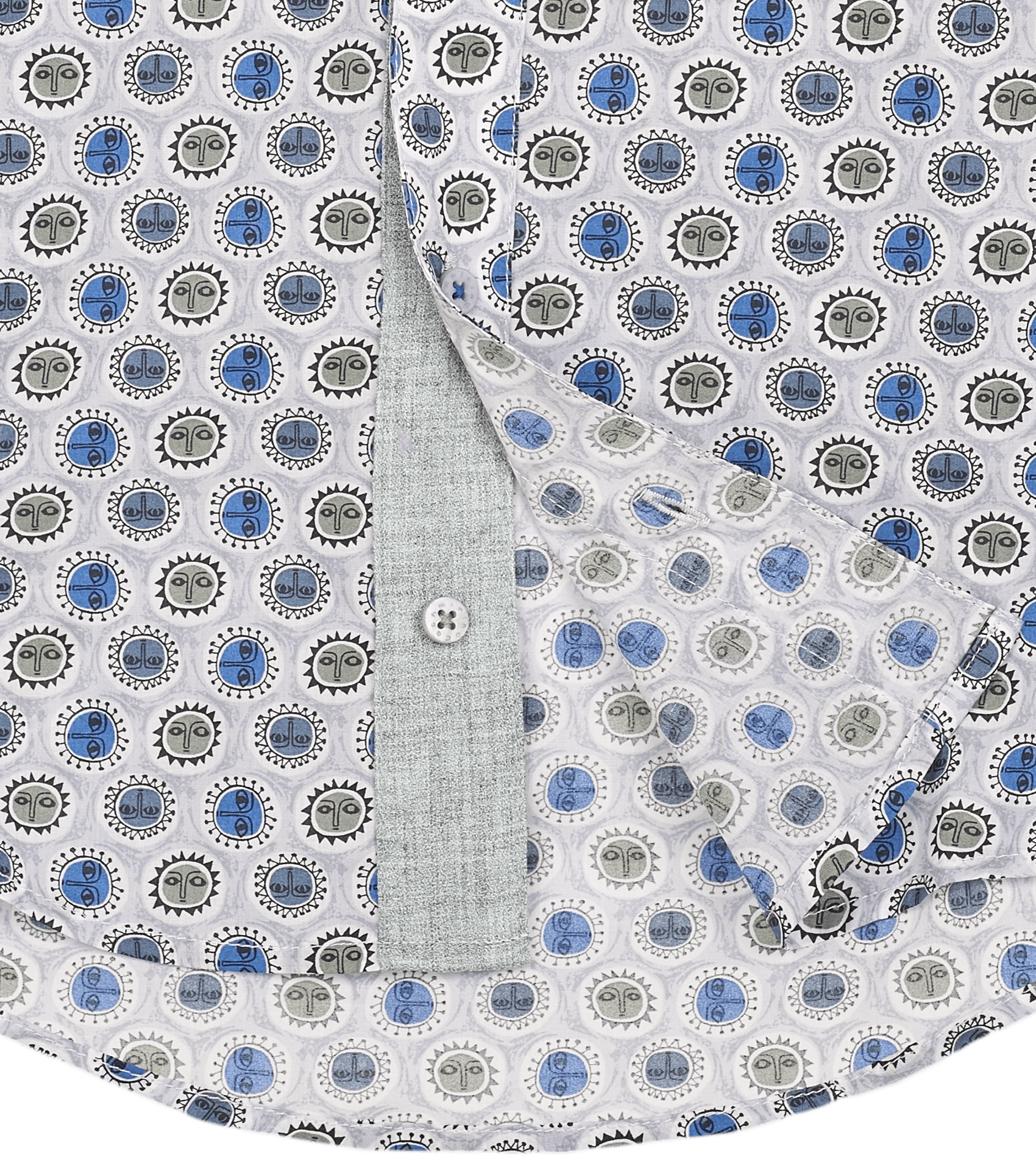 Boy - Oliver 100% Cotton Classic Shirt with Geometrical Pattern