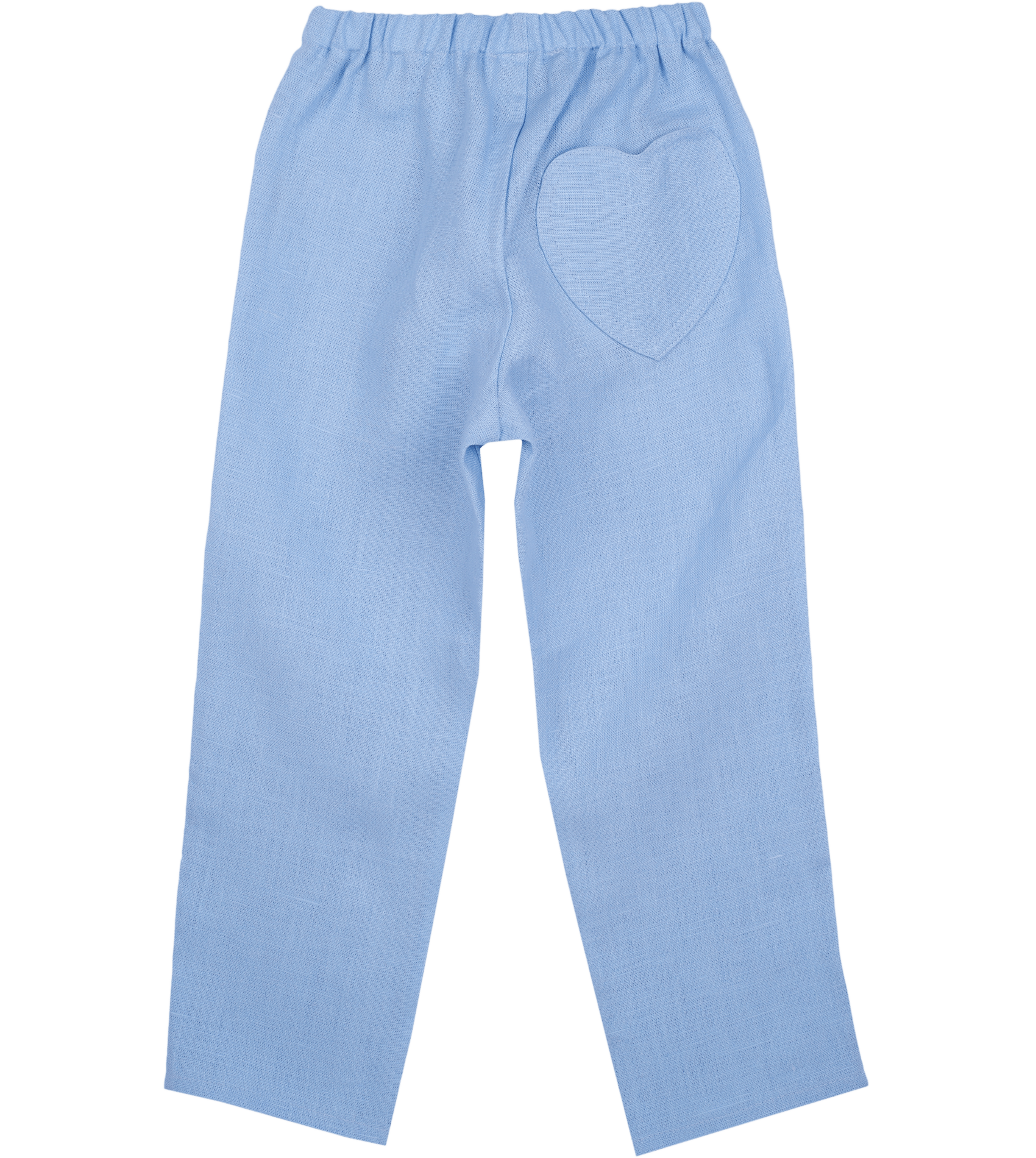 Girl - Daphne 100% Linen Pull-On Trousers With Heart Back Pocket