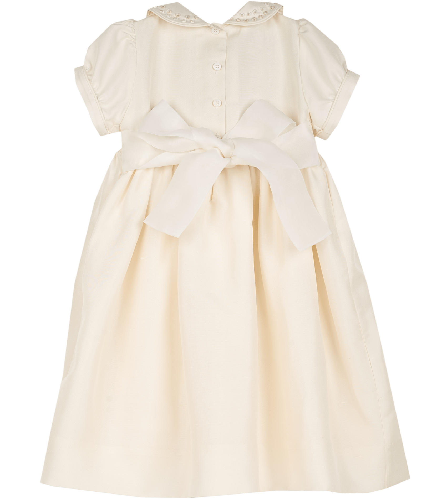 Girl - Crystal Silk Hand Embroidered Smocked Dress
