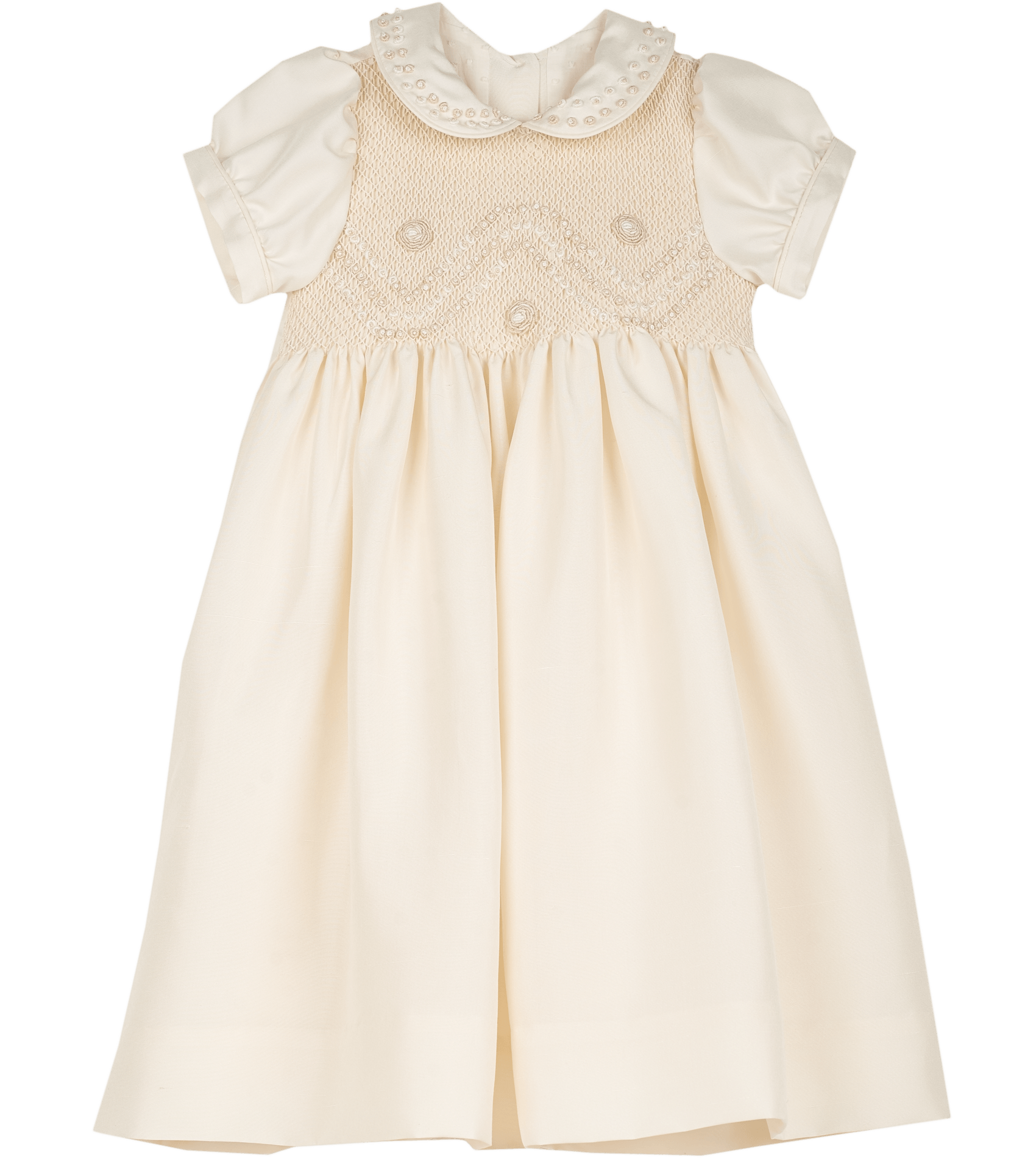 Girl - Crystal Silk Hand Embroidered Smocked Dress