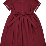 Girl - Avery Hand Embroidered Wool Smocked Dress