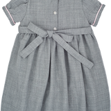 Girl - Marta Regal Hand Embroidered 100% Wool Smocked Dress