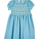 Girl - Honey Hand Embroidered 100% Wool Smocked Dress