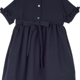 Baby Girl - Aria Hand Embroidered 100% Wool Midi Dress with Feather Detail