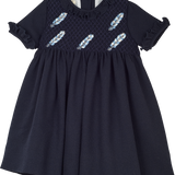 Baby Girl - Aria Hand Embroidered 100% Wool Midi Dress with Feather Detail