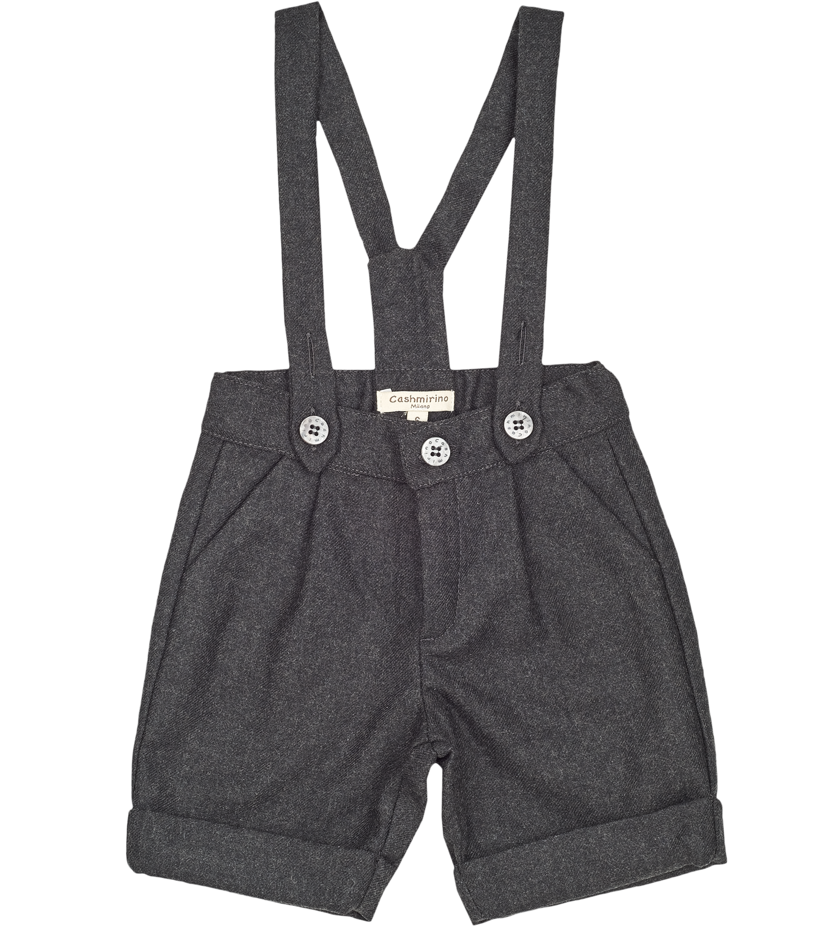 Baby Boy - Nick 100% Wool Shorts With Braces
