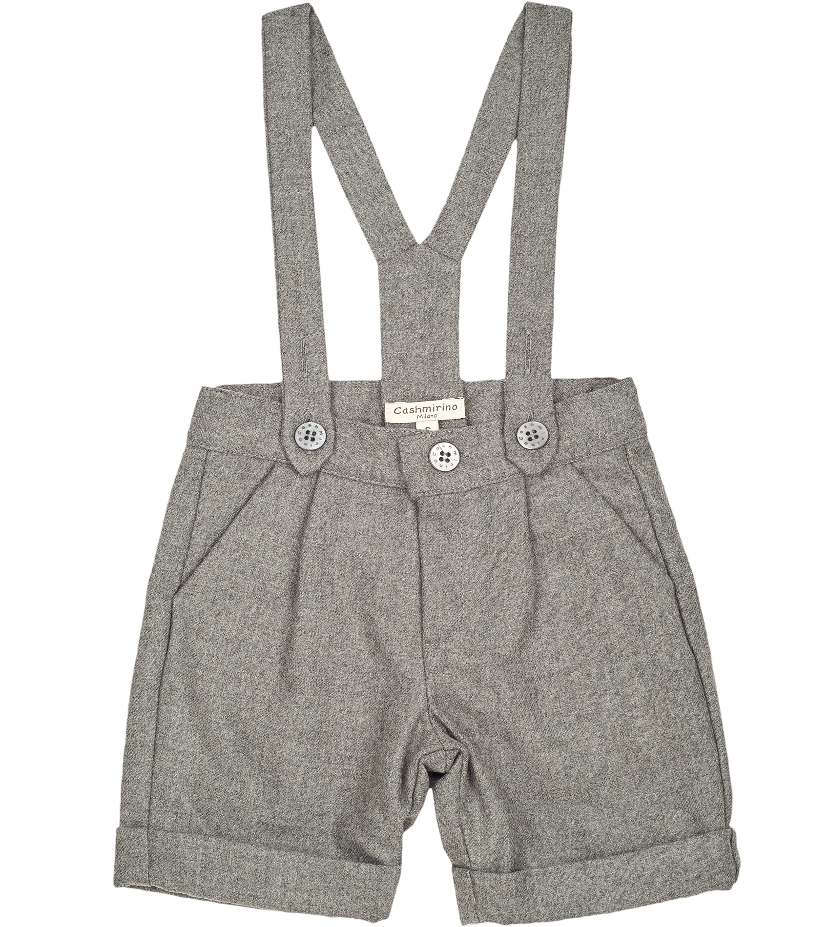 Baby Boy - Nick 100% Wool Shorts With Braces