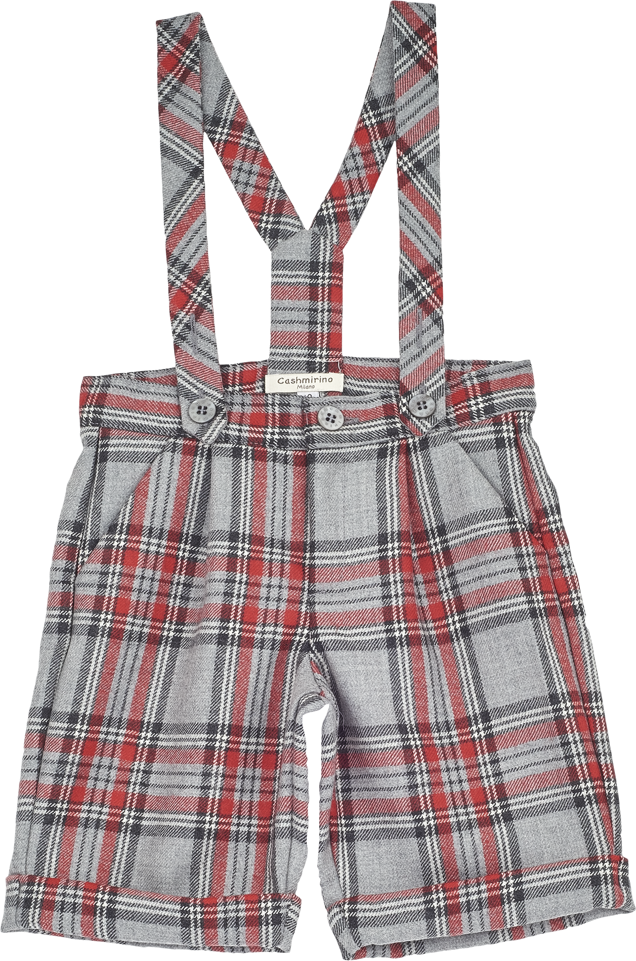 Baby Boy - Noah 100% Wool Shorts With Braces