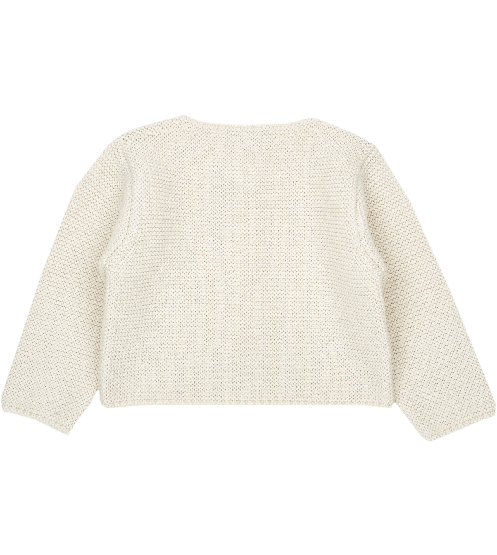 Cashmirino Off White Baby Girl Royal Alpaca Cropped Cardigan