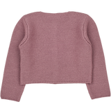Cashmirino Mauve Baby Girl Royal Alpaca Cropped Cardigan