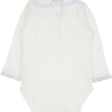 Baby Girl - Mona Cotton Bodysuit with Smocked Peter Pan Collar