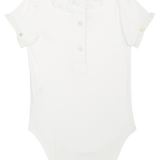 Baby Girl - Meggy Cotton Bodysuit with Ruffle Details and Hand Embroidery