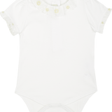 Baby Girl - Meggy Cotton Bodysuit with Ruffle Details and Hand Embroidery