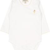 Baby Girl - Ica Bodysuit in 100% Pima Cotton with Hand-Embroidered Bear