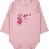 Baby Girl - “Perfect” Long Sleeve Bodysuit – 100% Pima Cotton with Illustrated Detail