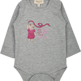 Baby Girl - “Perfect” Long Sleeve Bodysuit – 100% Pima Cotton with Illustrated Detail