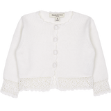Baby Girl - Sandra 100% Cotton Round Neck Cardigan and Pull On Pants with Crochet Details Set