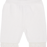 Baby Girl - Sandra 100% Cotton Round Neck Cardigan and Pull On Pants with Crochet Details Set