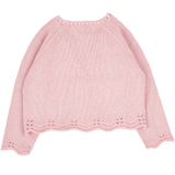 Baby Girl - Giselle Cotton Shrug with Crochet & Scalloped Details