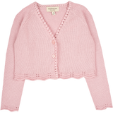 Girl - Giselle Pima Cotton V-Neck Shrug with Crochet & Scalloped Details