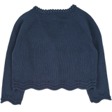 Baby Girl - Giselle Cotton Shrug with Crochet & Scalloped Details