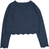 Girl - Giselle Pima Cotton V-Neck Shrug with Crochet & Scalloped Details