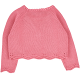 Baby Girl - Giselle Cotton Shrug with Crochet & Scalloped Details