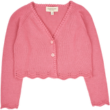 Girl - Giselle Pima Cotton V-Neck Shrug with Crochet & Scalloped Details