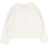 Baby Girl - Giselle Cotton Shrug with Crochet & Scalloped Details