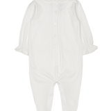 Baby Girl - Petra Cotton Babygro with Crochet Collar and Pockets
