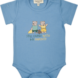 Baby Boy - Spoiled Twins 100% Pima Cotton short sleeve printed bodysuit