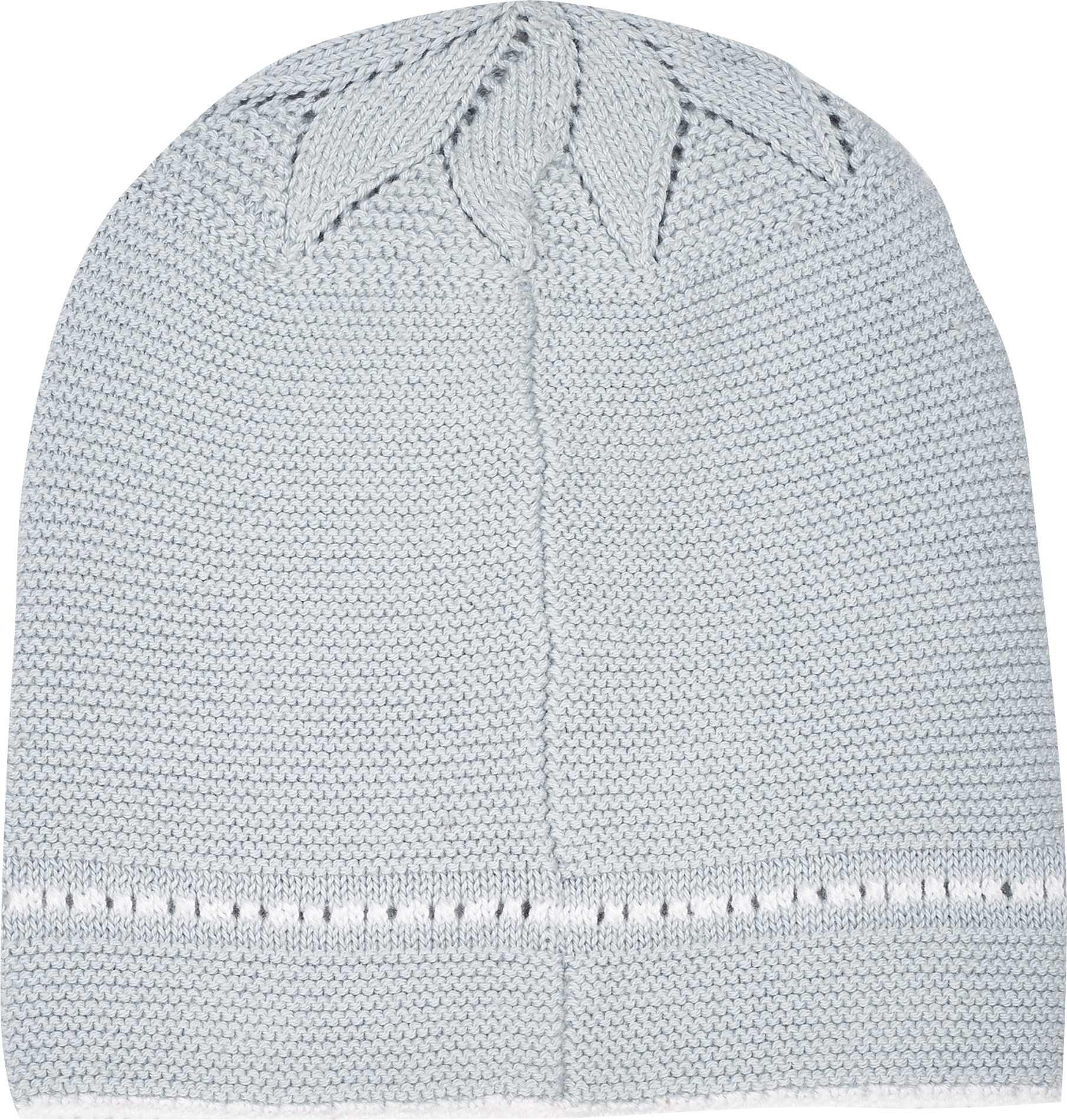 Baby Boy - Georgey Cotton Hat With Contrasting Borders And Crochet Detail