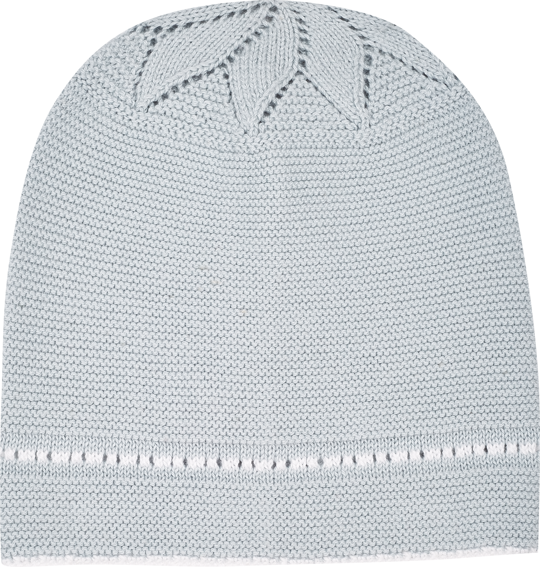 Baby Boy - Georgey Cotton Hat With Contrasting Borders And Crochet Detail