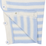 Baby Boy - Mario Cotton Candy Striped Romper With Short Sleeves