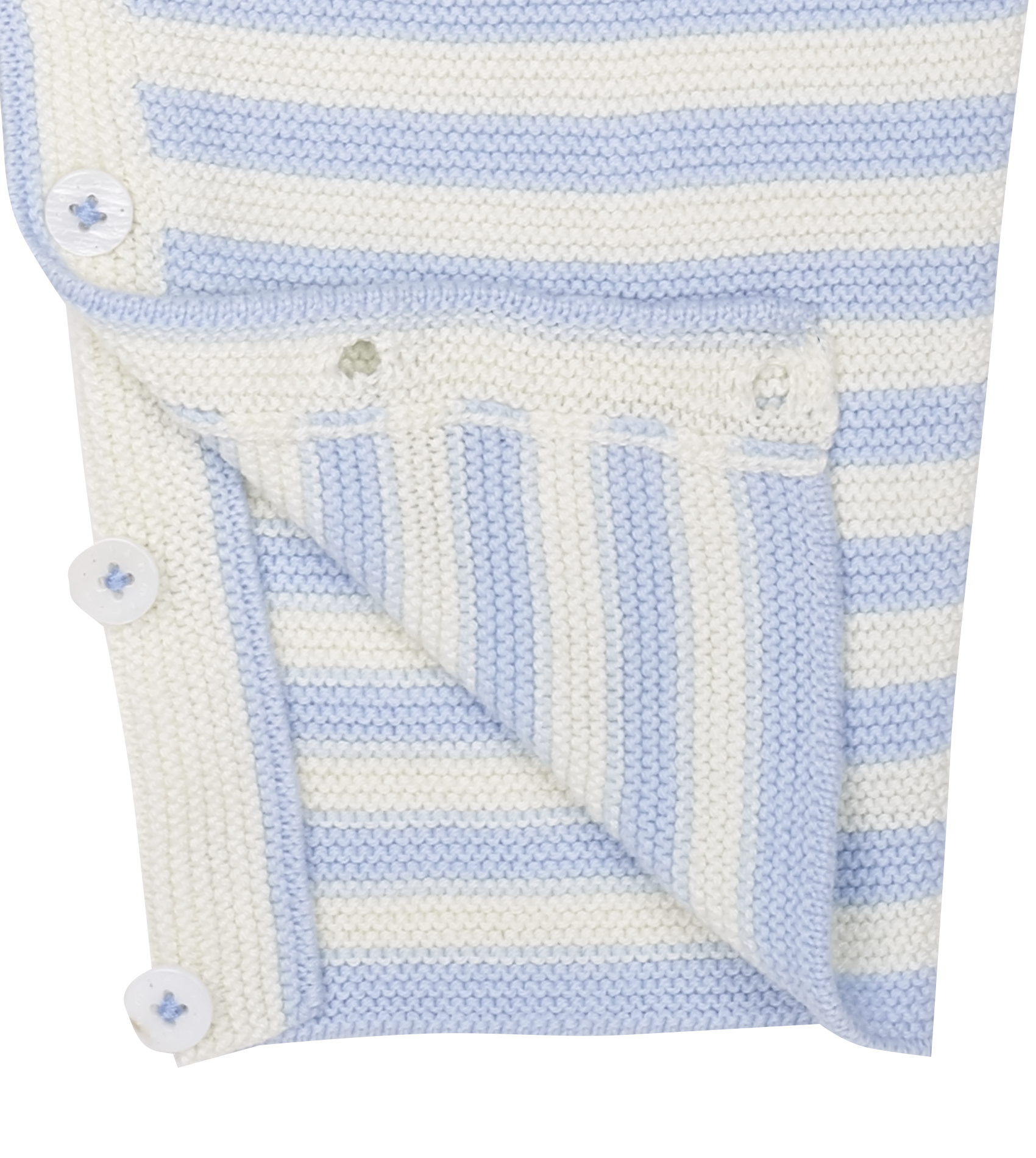 Baby Boy - Mario Cotton Candy Striped Romper With Short Sleeves