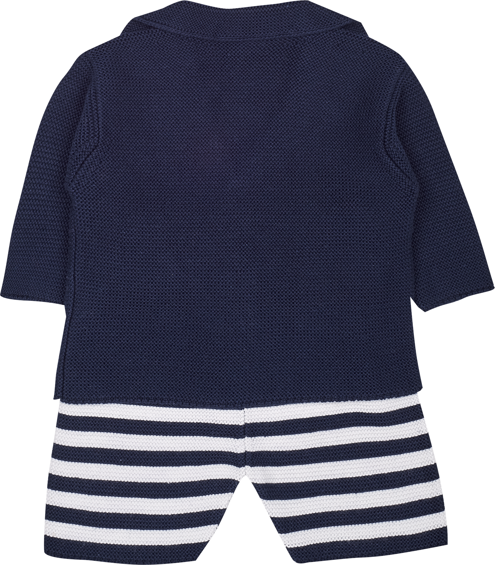 Baby Boy - Matthew Cotton V-neck Blazer And Striped Shorts With Elasticated Waist Set