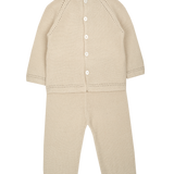 Baby Boy - Jason Cotton Set with Teddy Bear Smocked Panel