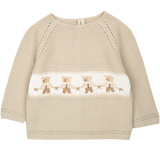 Baby Boy - Jason Cotton Set with Teddy Bear Smocked Panel