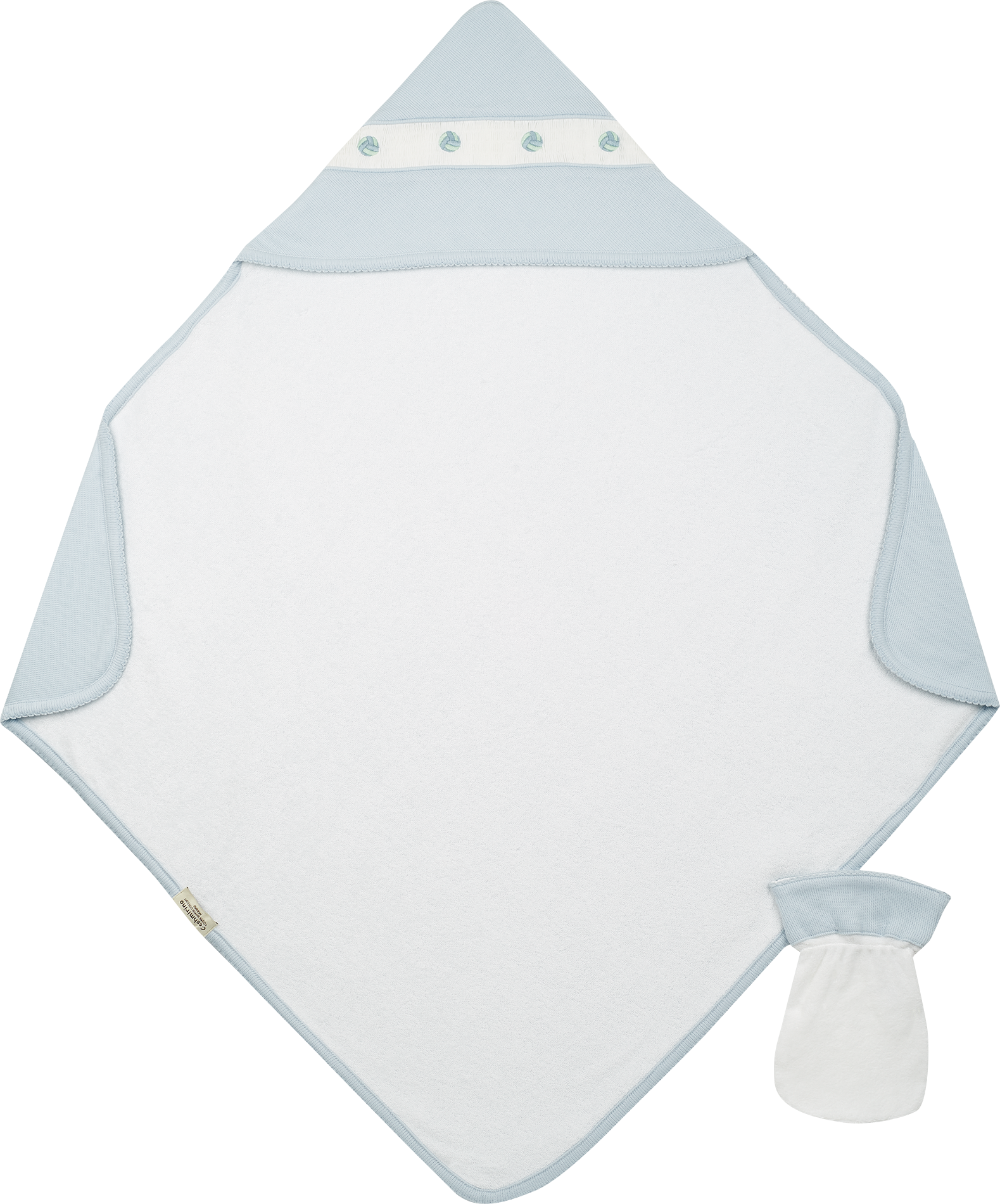 Baby Boy - Matteo 100% Cotton Hooded Towel With Wash Mitt