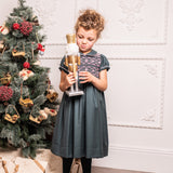 Girl - Honey Hand Embroidered 100% Wool Smocked Dress