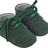 Baby Boy - Suede Crawling Ankle Boots With Velvet Ribbon Laces