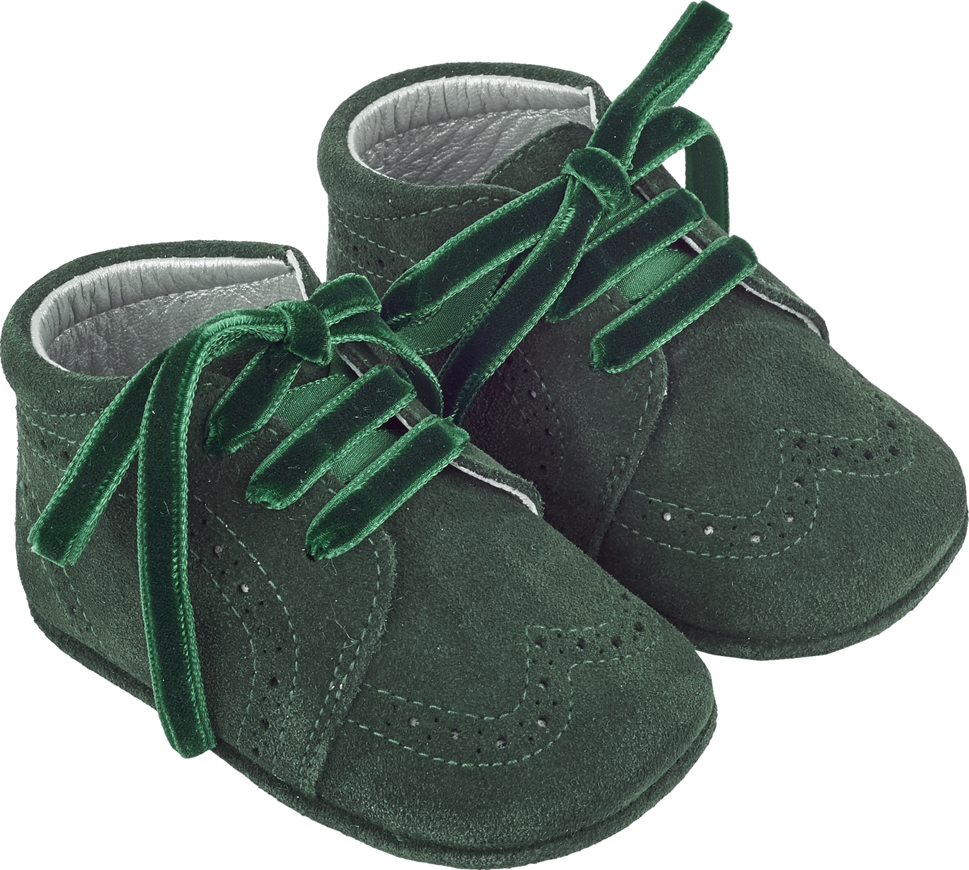 Baby Boy - Suede Crawling Ankle Boots With Velvet Ribbon Laces