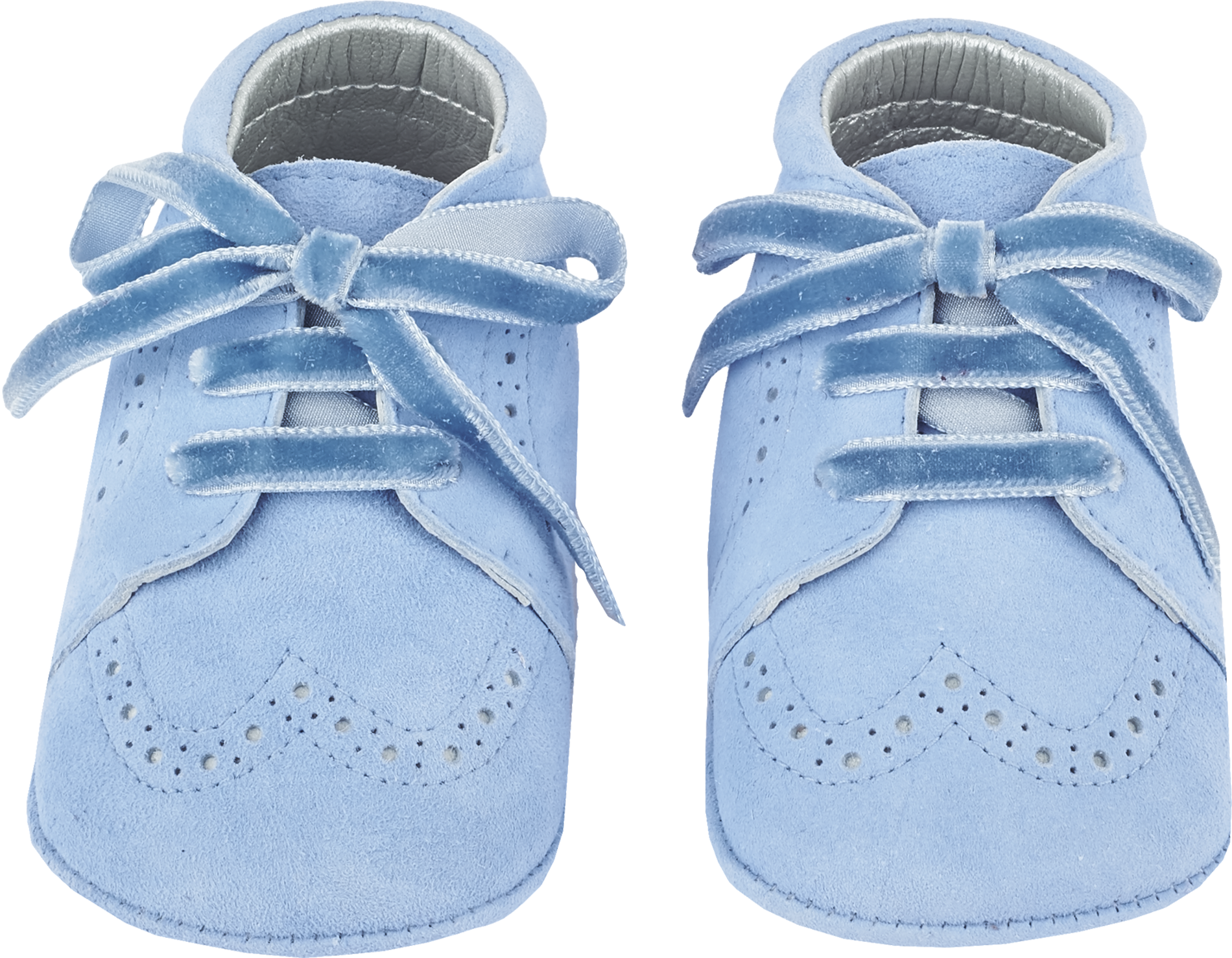 Baby Boy - Suede Crawling Ankle Boots With Velvet Ribbon Laces