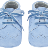 Baby Boy - Suede Crawling Ankle Boots With Velvet Ribbon Laces