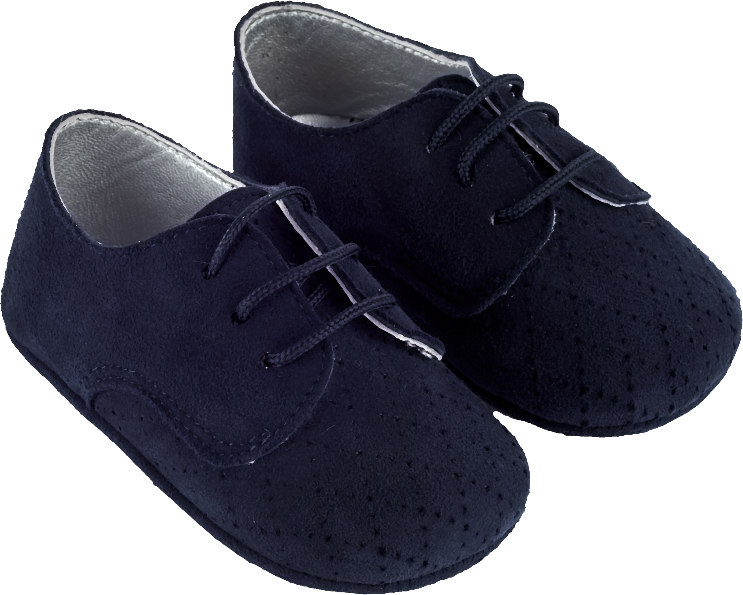 Baby Boy - Danny Suede Crawling Shoes With Diamond Cut Out Detail