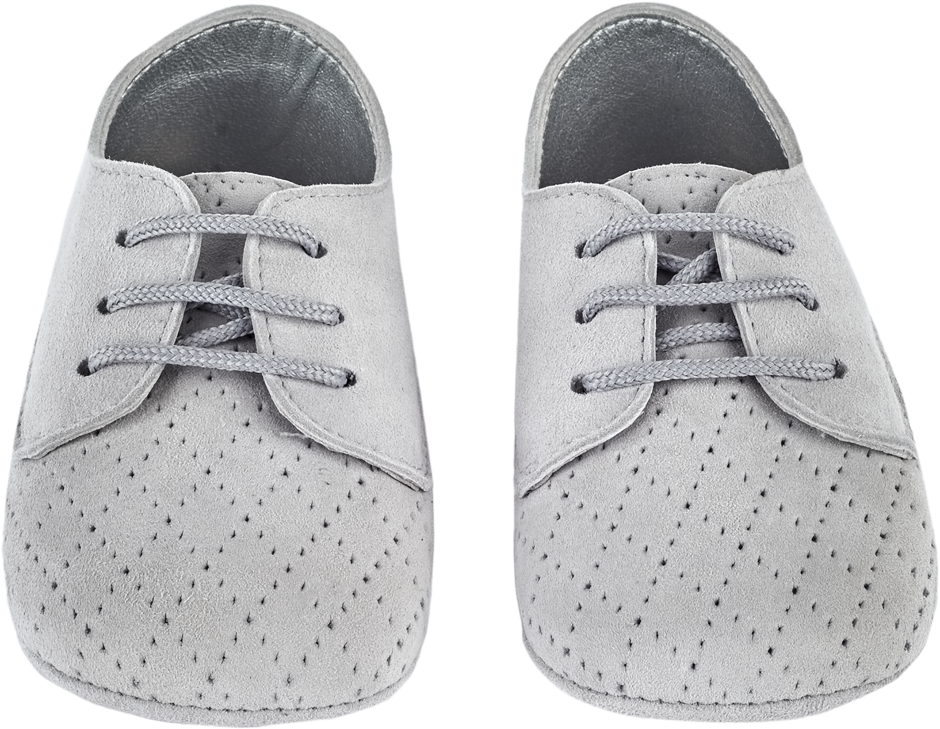 Baby Boy - Danny Suede Crawling Shoes With Diamond Cut Out Detail
