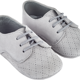 Baby Boy - Danny Suede Crawling Shoes With Diamond Cut Out Detail